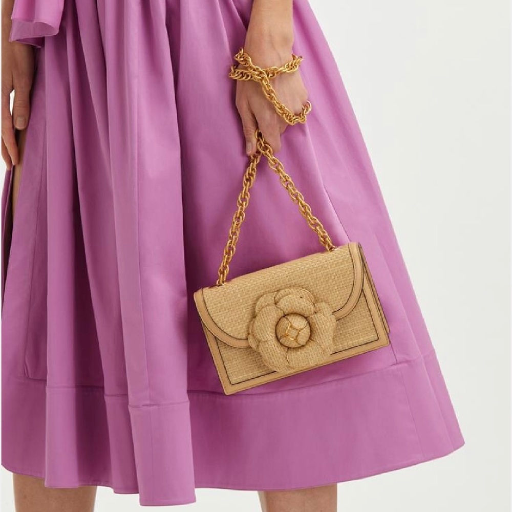 Oscar De La Renta Raffia Tro bag